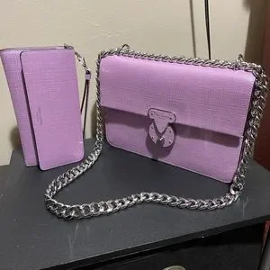 Henri Bendel Pink Warren St Silver Chain Shoulder Bag